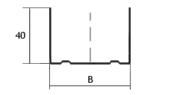 Профиль потолочный ПН В×40